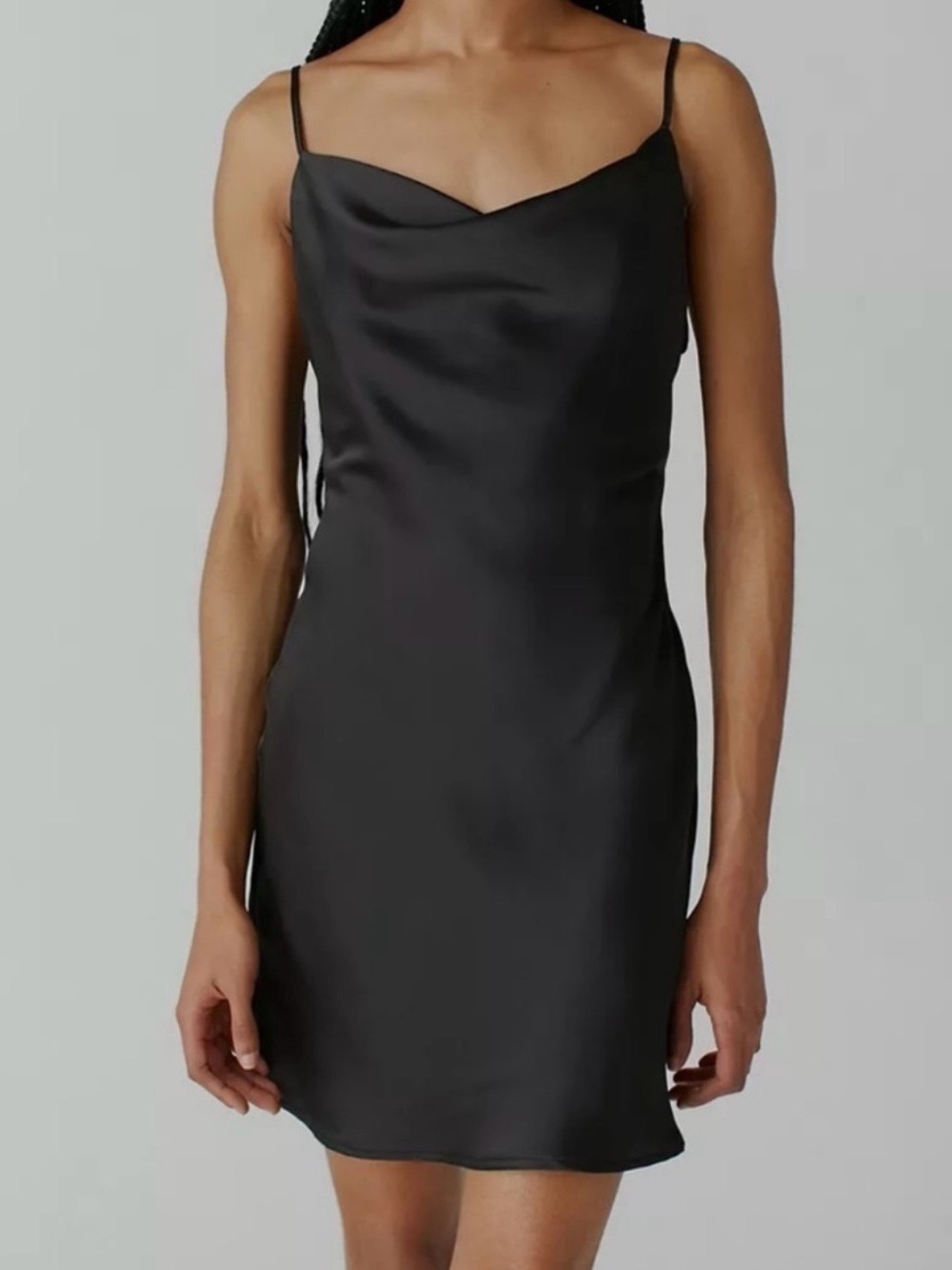 Urban Outfitters Black Satin Mini Dress